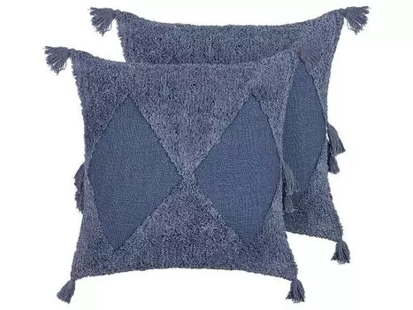 Подушка Beliani 2 шт AVIUM, 45x45x45 см, синий