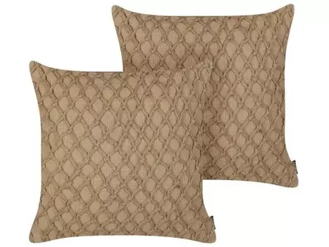 Подушка Beliani 2 шт COLLOMIA, 45x45x45 см, бежевый