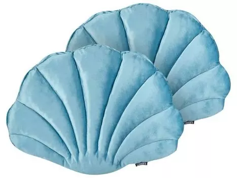 Подушка Beliani 2 шт CONSOLIDA, 47x6x35 см цвет blau/hellblau