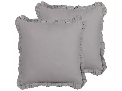 Подушка Beliani 2 шт GLABRA, 45x45x45 см, серый