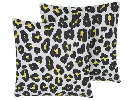 Подушка Beliani 2 шт KARDITSA, 45x45x45 см цвет schwarz/multicolor/wei/gelb