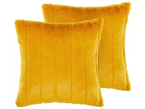 Подушка Beliani 2 шт PUMILA, 45x45x10 см, желтый
