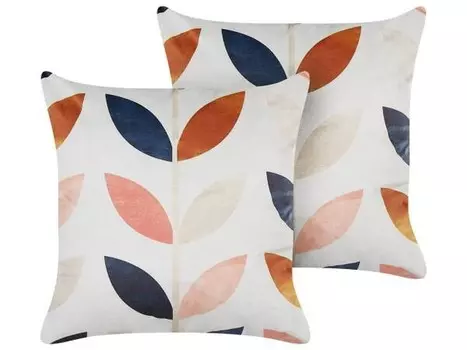 Подушка Beliani 2 шт QUINOA, 45x45x45 см цвет cremewei/multicolor/wei