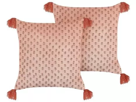 Подушка Beliani 2 шт RUMHORA, 45x45x45 см, розовый