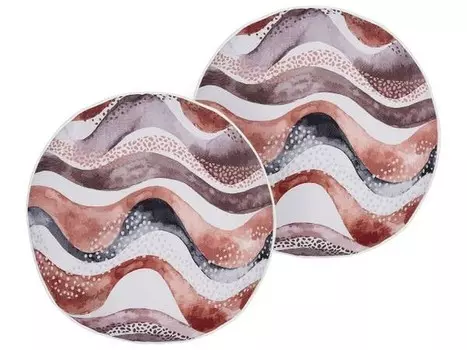 Подушка Beliani 2 шт SEBORGA, 40x40x40 см цвет schwarz/braun/wei