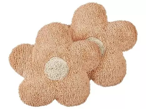 Подушка Beliani 2 шт SORREL, 30x30x30 см цвет beige/pfirsich/pink/wei