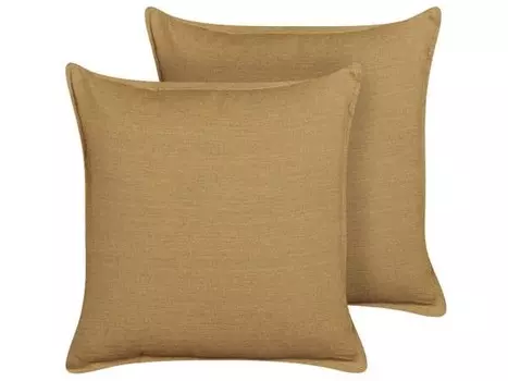 Подушка Beliani 2 шт SUBULATA, 45x45x45 см цвет senfgelb/gelb