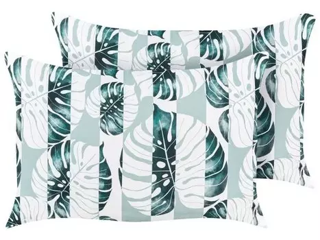 Подушка Beliani 2 шт TERMINI, 40x60x60 см цвет grn/hellgrn/wei