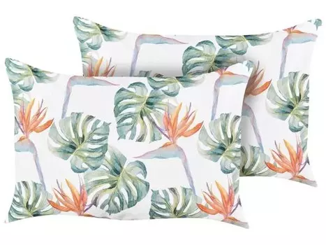 Подушка Beliani 2 шт TORRAZZO, 40x60x60 см цвет grn/multicolor/wei