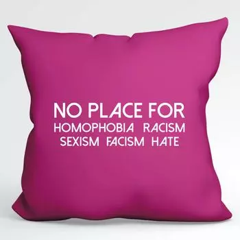 Подушка без гомофобии, расизма, ненависти, подушка, идея подарка, сувенир, наволочка на день рождения, Рождество Hellweg Druckerei