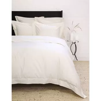 Подушка Classico Hemstitch Cotton Sateen Euro Sham POM POM AT HOME, слоновая кость/кремовый