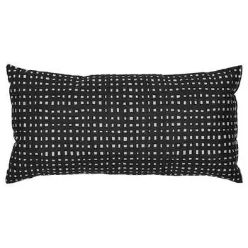 Подушка декоративная Ikea Sandmott, 30x58 см, черный/белый