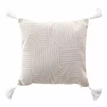 Подушка декоративная PANDORE с бахромой, геометрический узор, 45 х 45 см Douceur d'interieur
