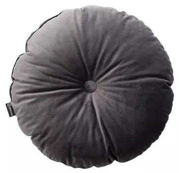 Подушка Dekoria Velvet, 37x8x37 см, антрацитовый