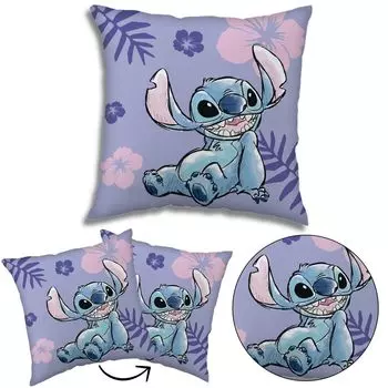 Подушка DISNEY Stitch квадратная, декоративная подушка фиолетовая 40х40 см sarcia.eu