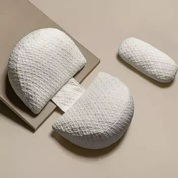 Подушка для беременных Topchances для беременных, поддержка спины, бедер, ног, живота, подушка для беременных со съемным хлопковым чехлом белого цвета