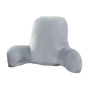 Подушка для чтения Супермягкая износостойкая подушка для спинки из полиэстера с подлокотником для дома Темно-серый Размеры: M Stuttg