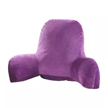 Подушка для чтения. Супермягкая износостойкая подушка для спинки из полиэстера с подлокотником для дома - фиолетовый, размеры: M Stuttg