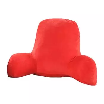 Подушка для чтения. Супермягкая износостойкая подушка на спинку из полиэстера с подлокотником для дома - красный, размеры: S Stuttg