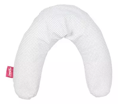Подушка для детской шеи My Baby Lou, 102 см, серый/белый
