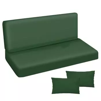 Подушка для голливудских качелей 100x50x50 Подушка для садовой скамейки и 2 подушки Подушка для поддона Подушка для скамейки Подушка для сиденья и спинки Подушка для сиденья матраса Садовая подушка Гладкий Пик Графит [133] Ferocity, серый