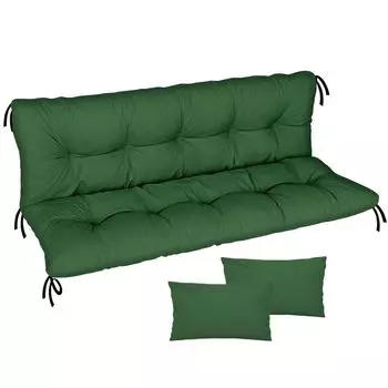 Подушка для голливудских качелей 150x50x50 Подушка для садовой скамейки и 2 подушки Подушка для поддона Подушка для скамейки Подушка для сиденья и подушка для спины Матрас с мягкой обивкой Садовая подушка Розы [133] Ferocity, серый