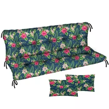 Подушка для голливудских качелей 185x50x50 Подушка для садовой скамейки и 2 подушки Подушка для поддона Подушка для скамейки Подушка для сиденья и подушка для спины Матрас с мягкой обивкой Садовая подушка Бежевый [133] Ferocity, серый