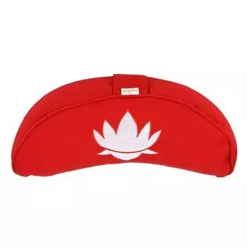 Подушка для йоги полумесяц BASIC Lotus Stick белый цвет - красный Yogabox