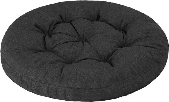 Подушка для качелей аиста, большая для подвешивания качелей типа «гнездо аиста», подушки для качелей, подушка для качелей, подушка для качелей, подвесные качели, подвесное гнездо для отдыха, отдых? 92 x 92 x 12 см, эко-лен, черный Hobbygarden