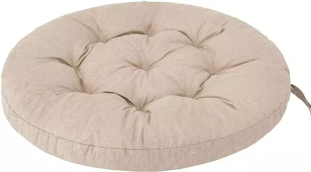 Подушка для качелей аиста, большая для подвешивания качелей типа гнезда аиста, подушки для качелей, подушка для качелей, подушка для качелей, подвесные качели, подвесное гнездо для отдыха, отдых? 92 x 92 x 12 см, эко-лен, бежевый Hobbygarden