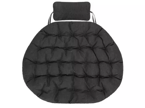 Подушка для качелей-коконов SC, подушка для качелей-корзин, подвесная подушка для качелей, подушка для качелей в форме луны, подушка для внутреннего и наружного использования. Цельный: ширина 128 см, длина 100 см-черный Sales Core