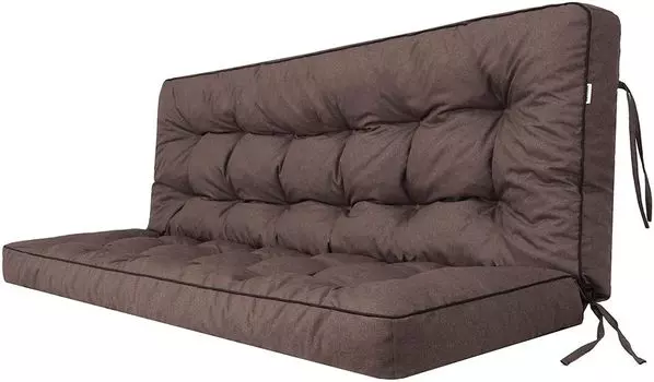 Подушка для качелей, подушка для скамейки, садовая подушка, подушки для качелей, подушки для скамейки, подушки, голливудские качели, скамейка-качели, черный, 115 x 140 см Hobbygarden, коричневый