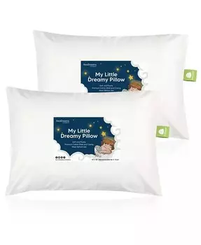 Подушка для малышей, 2 шт., мягкие подушки для сна из органического хлопка для сна, детская подушка 13X18 Keababies, белый