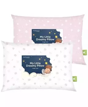 Подушка для малышей, 2 шт., мягкие подушки для сна из органического хлопка для сна, детская подушка 13X18 Keababies, белый