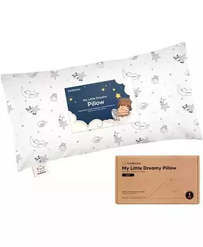 Подушка для малышей Buddy с наволочкой, мягкие подушки для сна из органического хлопка 10X18, детская подушка Keababies, белый