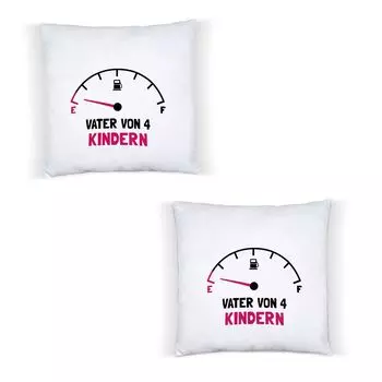 Подушка для отца четверых детей с забавным наполнителем «Безэнергичный танк пуст» с надписью «Подарок для четырехместного папы» Hey!Print