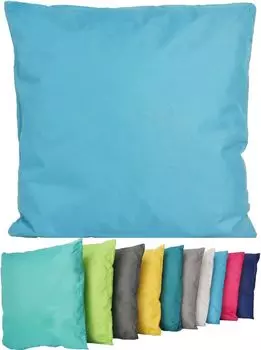 Подушка для отдыха на открытом воздухе, декоративная подушка 45x45 см с наполнителем, водонепроницаемая подушка для сиденья, садовый стул, эффект лотоса, цвет: сиреневый Coen Bakker, светло-синий