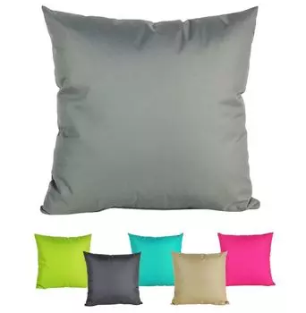 Подушка для отдыха на открытом воздухе JACK 50x50см, декоративная подушка с наполнителем XXL, водоотталкивающая подушка сиденья, садовый стул, эффект лотоса, цвет: серый