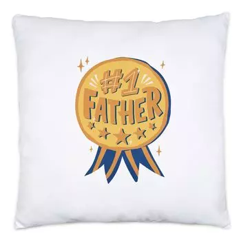 Подушка для папы номер 1 с наполнителем «Лучшее в мире место для папы 1» Идея подарка на День отца для лучшего папы Hey!Print