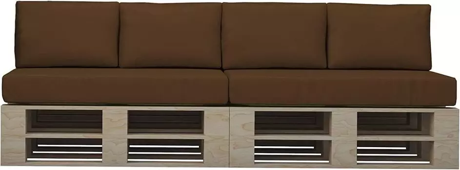 Подушка для поддона Chilly Pilley, подушка для сиденья, водонепроницаемая садовая подушка, подушка для поддона, чехол для поддержки поддона, съемный на молнии, много цветов и размеров (набор из 6 коричневых предметов), коричневый