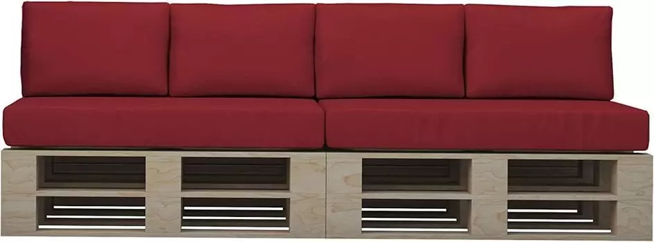 Подушка для поддона Chilly Pilley, подушка для сиденья, водонепроницаемая садовая подушка, подушка для поддона, чехол для поддона, съемный на молнии, множество цветов и размеров (набор из 6 шт., темно-красный).