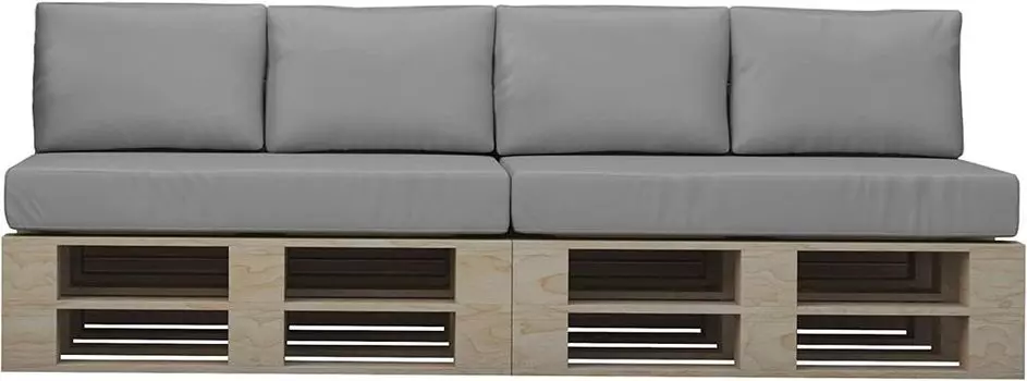 Подушка для поддона Chilly Pilley, подушка для сиденья, водонепроницаемая садовая подушка, подушка для поддона, чехол для поддона, съемный на молнии, много цветов и размеров (набор из 6 серых штук), серый