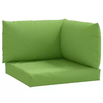 Подушка для поддона vidaXL, 3 предмета. Меланжевая зеленая ткань, зеленый