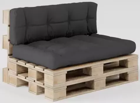 Подушка для поддонов Jekatex "СОФИЯ", для европоддонов, водоотталкивающая, для внутреннего и наружного использования 120 см, цвет anthrazit + gepunktet