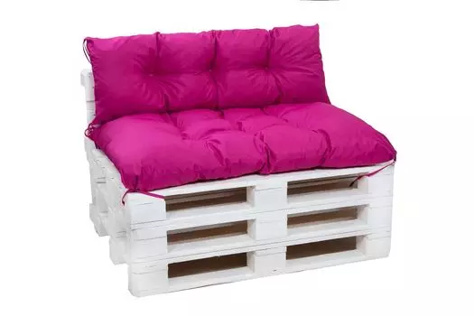Подушка для поддонов на открытом воздухе | Подушка на сиденье 120х80 и подушка на спинку 120х50см светло-фиолетовый | набор подушек для электронных поддонов | Диванные подушки Setgarden, розовый