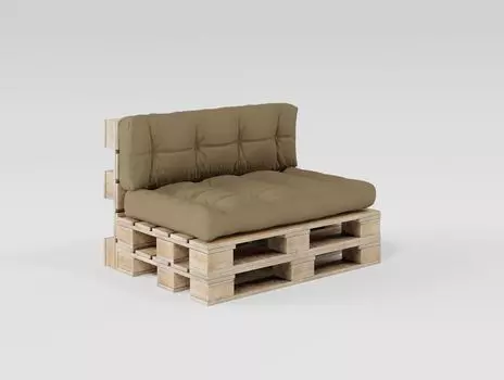 Подушка для поддонов »SOPHIA«, набор опор для поддонов, 120x80см, для европоддонов, водоотталкивающая, для внутреннего и наружного использования, Jekatex, серо-коричневый