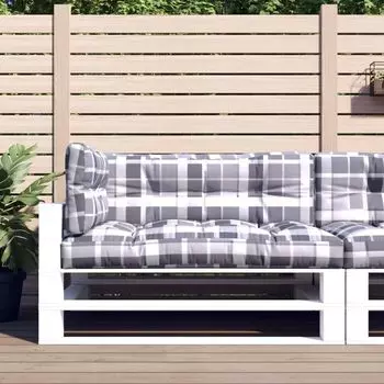 Подушка для поддонов The Living Store, 3 предмета. Ткань серого цвета в клетку