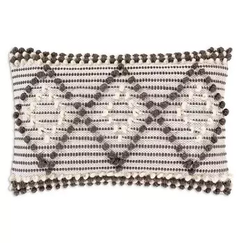 Подушка для поясницы Surya Anders Diamond, 14 x 22 дюйма, слоновая кость/кремовый