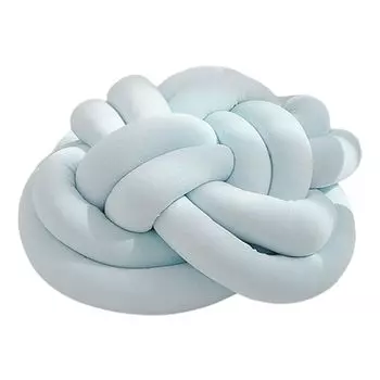 Подушка для поясницы в скандинавском стиле, ультрамягкая подушка для украшения дома, эластичная INS, сделай сам, пушистая подушка для сиденья дивана с ручным узлом для дома, светло-желтая Stuttg, светло-синий