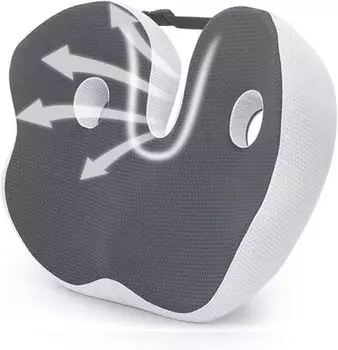 Подушка для ягодиц, подушка для копчика, подушка для стула из пены с эффектом памяти, подходит для поясницы, бедра, фаланговых узлов тазобедренного сустава (черный) yozhiqu